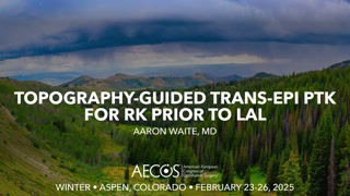 Case: Topography-guided trans-epi PTK for RK prior to LAL